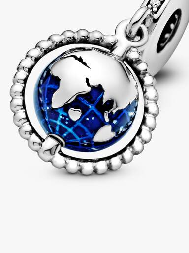 Drehender Globus Charm-Anhänger