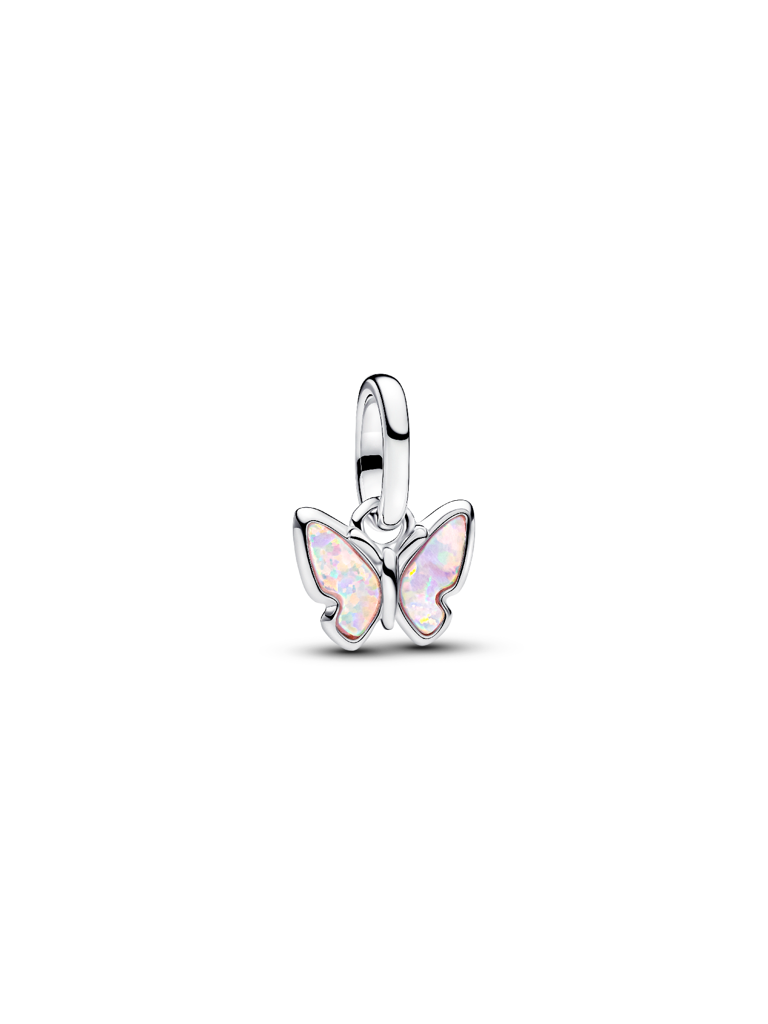 Rosafarbener Schmetterling Mini-Charm-Anhänger