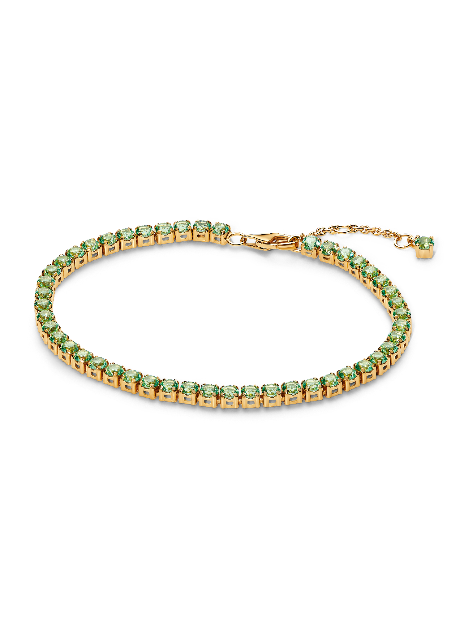 Funkelndes Grünes Tennisarmband