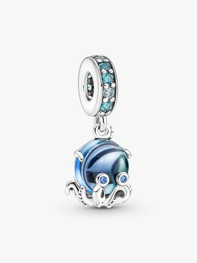 Süßer Oktopus Murano-Glas Charm-Anhänger