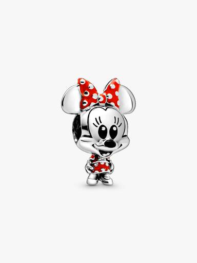Disney, Charm Minnie con abito e fiocco a pois