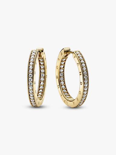 Pandora Signature Logo & Pavé Ohrringe