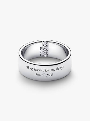Gravierbares Breites Band Ring