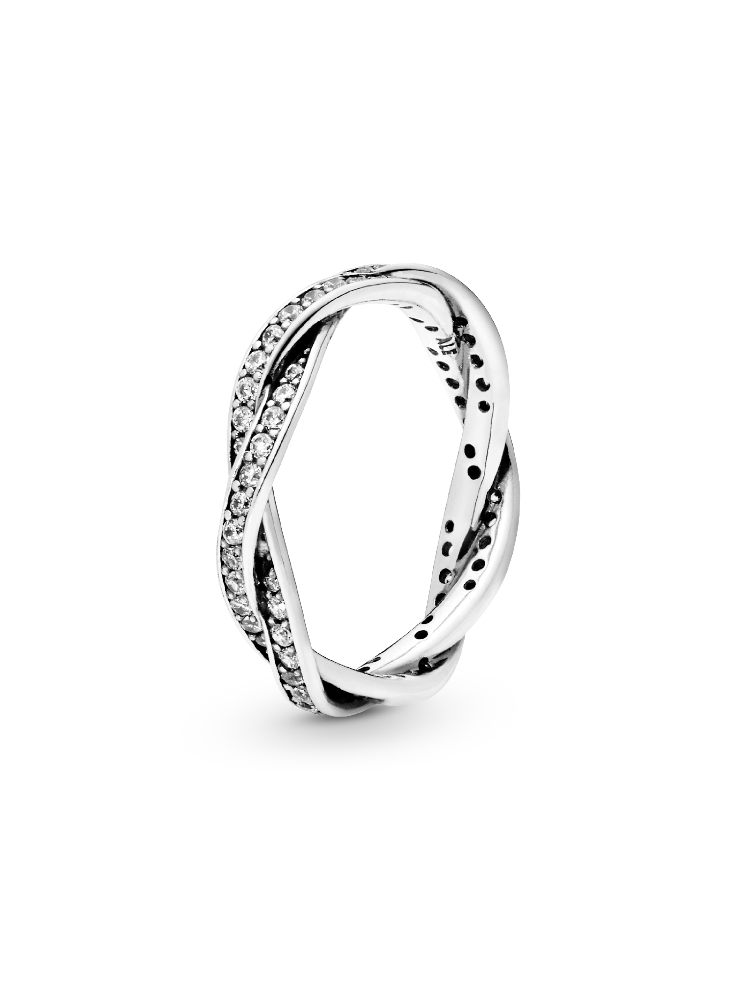 Funkelnde Gedrehte Linien Ring