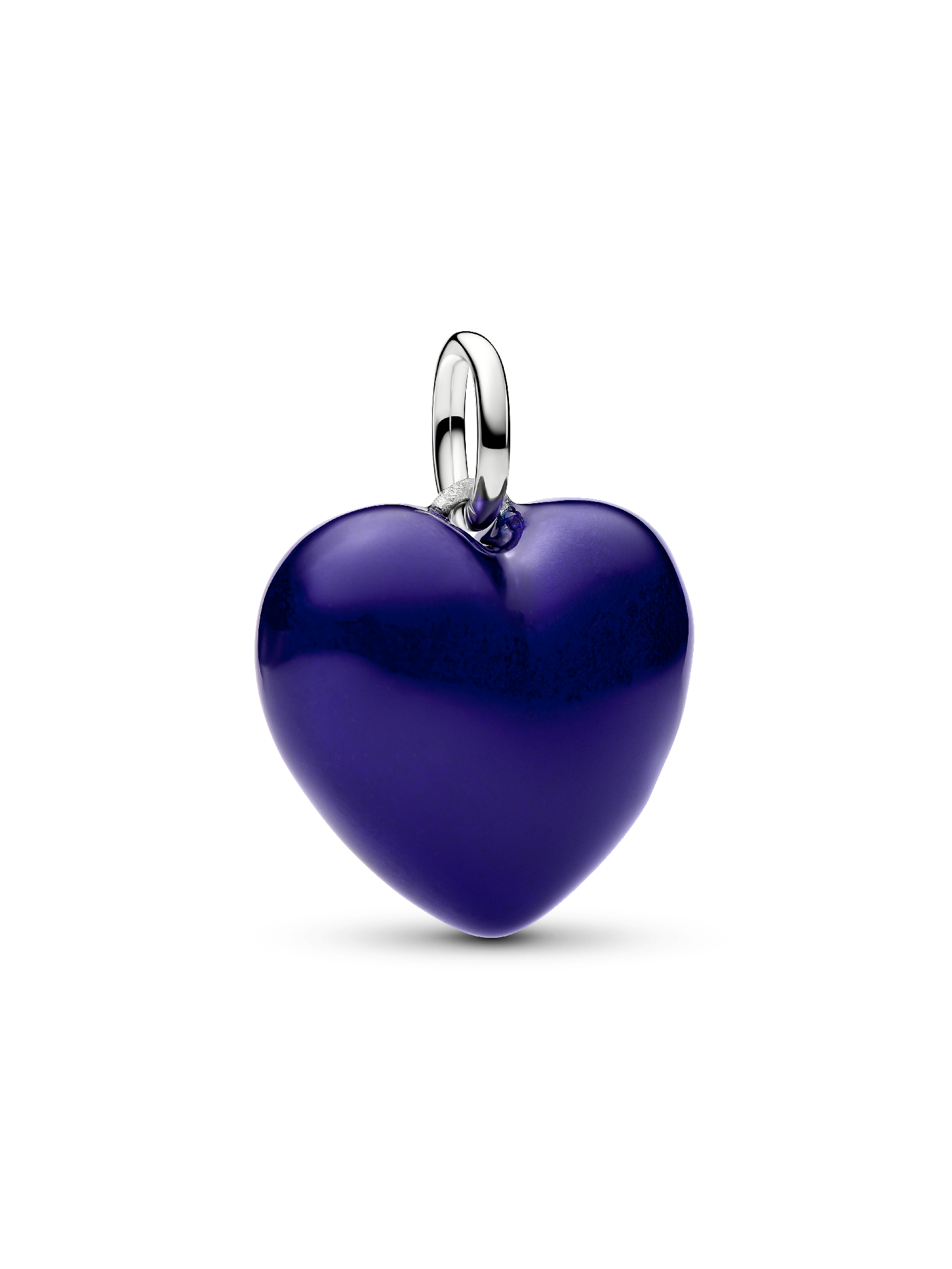 Charm Pendant Cœur Tridimensionnel Bleu