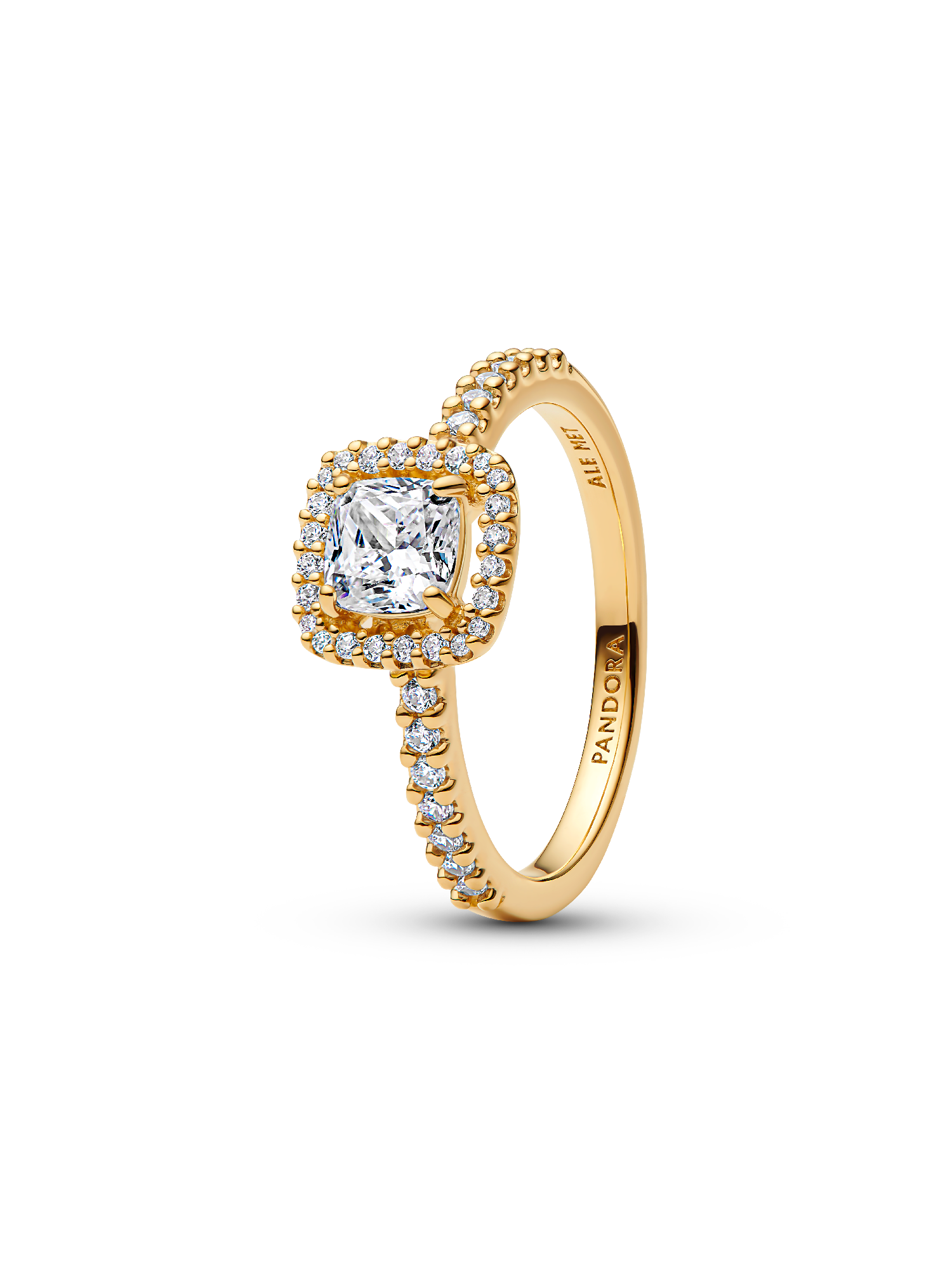 Funkelnder Quadratischer Strahlenkranz Ring