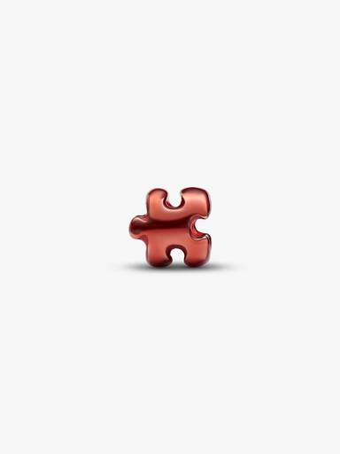 Orangefarbenes Puzzleteil Mini-Charm