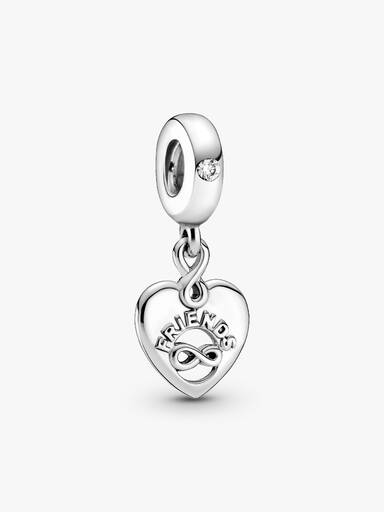 Charm pendente a cuore Amiche per sempre