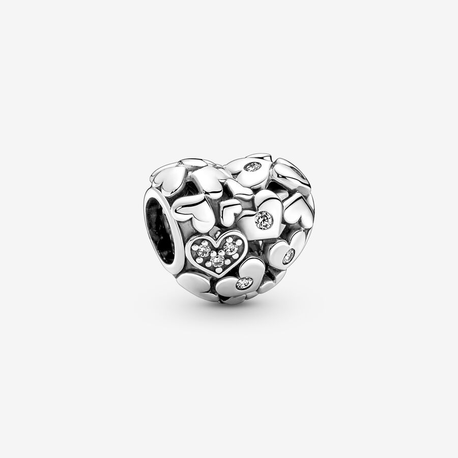 Charm a cuore scintillante openwork image number 0