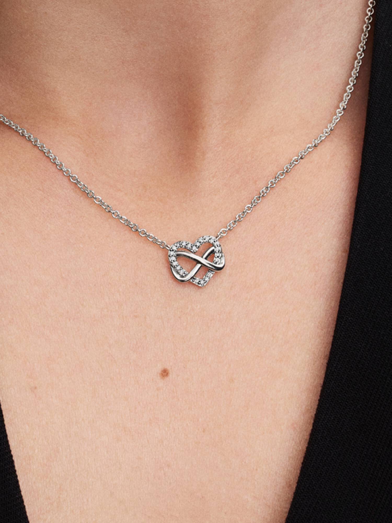 Collier Cœur Infini Scintillant