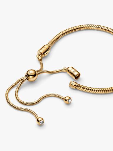 Schlangen-Gliederarmband mit Schiebeverschluss