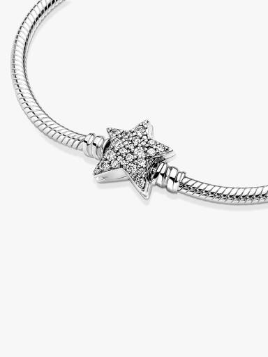 Bracelet Maille Serpent Fermoir Étoile Asymétrique