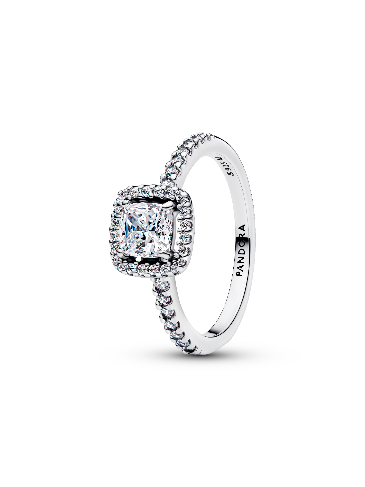 Funkelnder Quadratischer Strahlenkranz Ring