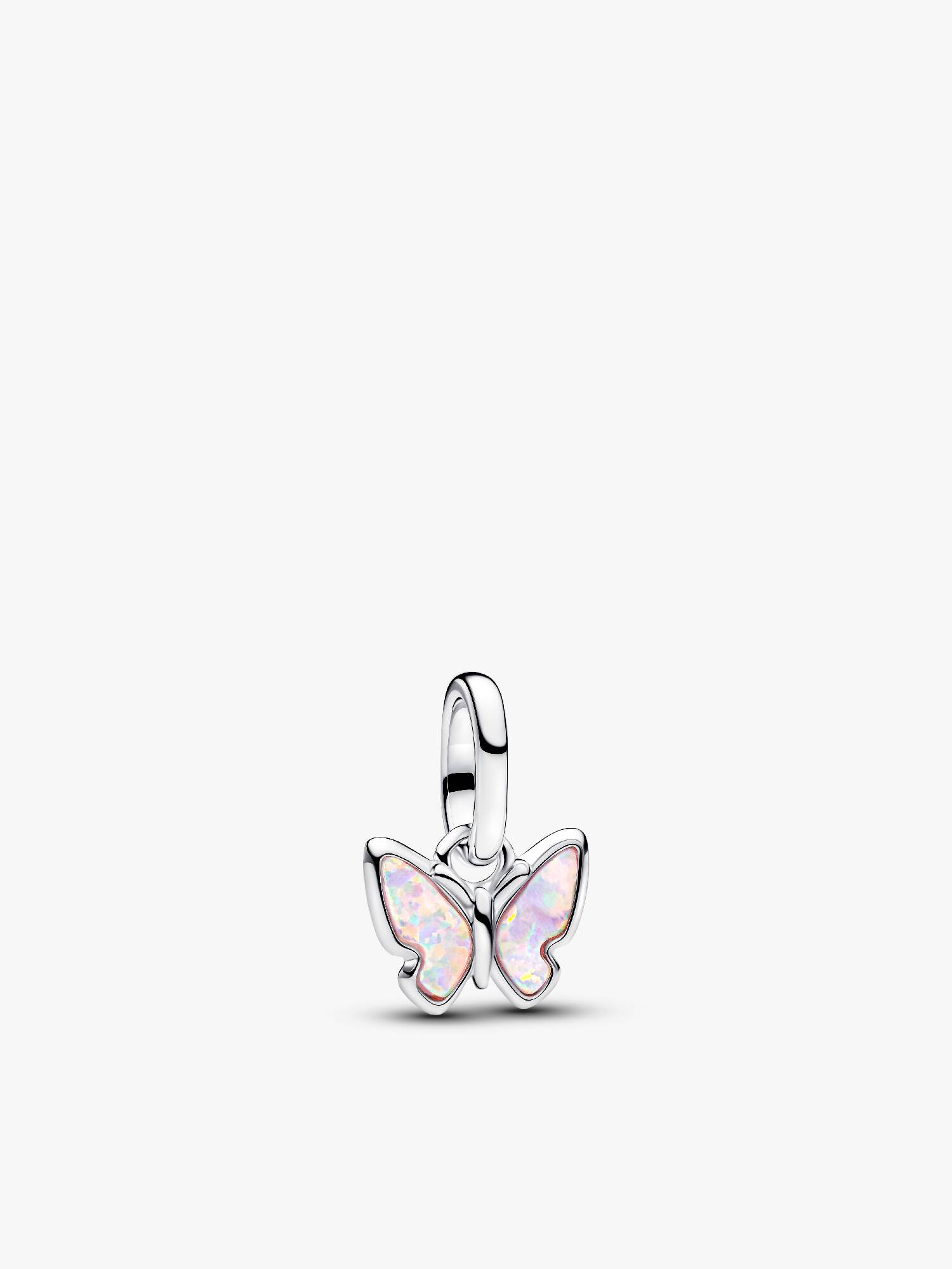 Rosafarbener Schmetterling Mini-Charm-Anhänger