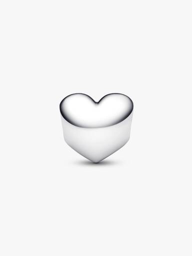 Charm Cuore con pietra viola da incidere