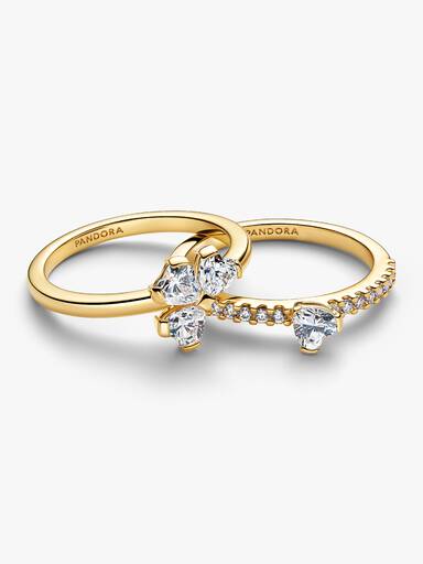 Anello divisibile Quadrifoglio portafortuna scintillante