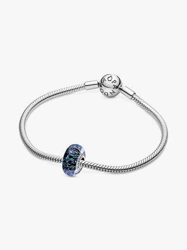 Charm Oceano in vetro di Murano blu scuro