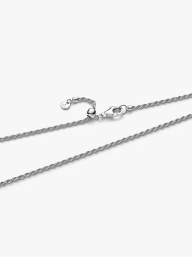 Collana con maglia a corda