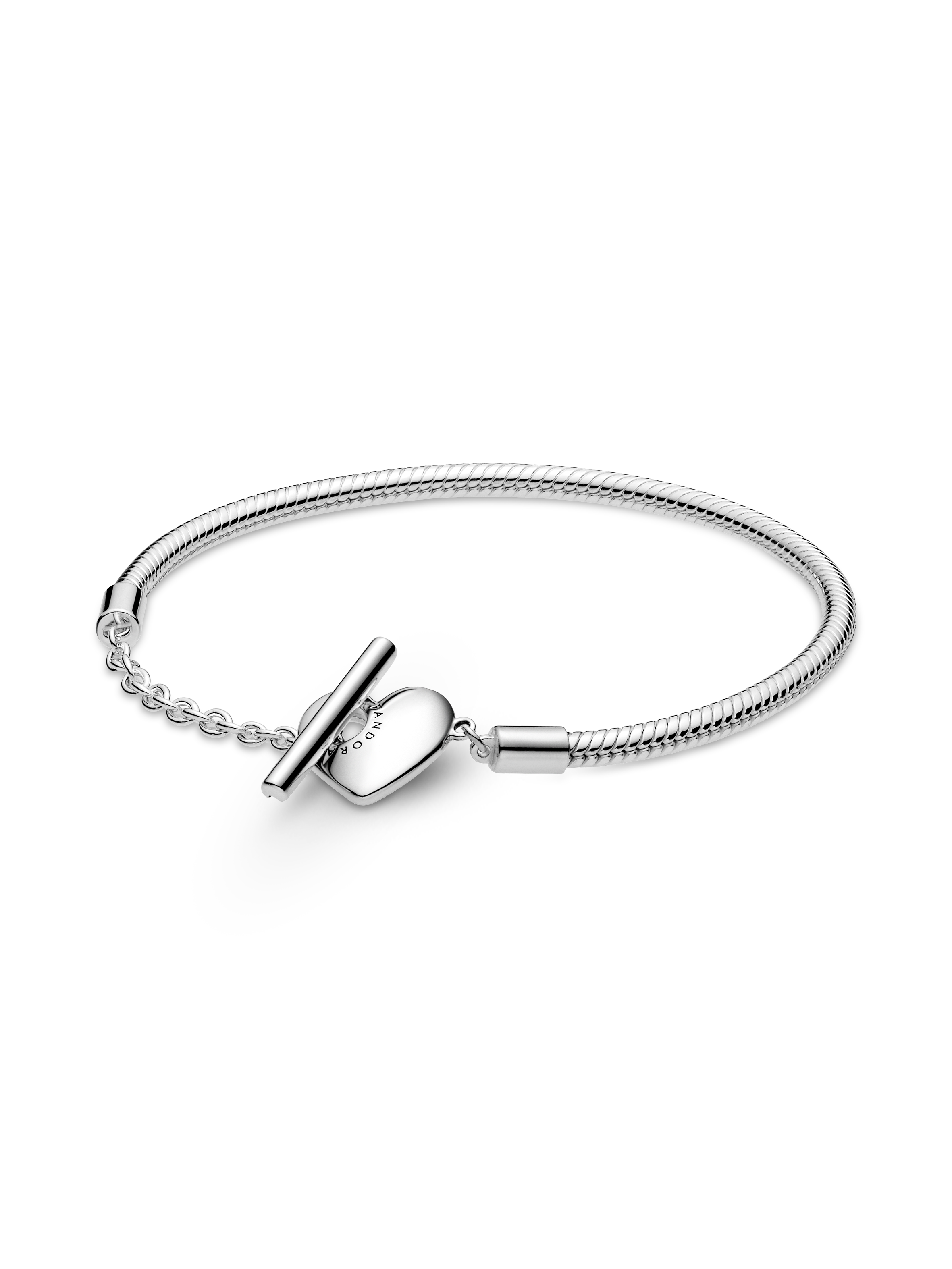 Herz T-Verschluss Schlangen-Gliederarmband