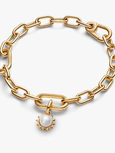 Mini pendente Sole e perla coltivata d’acqua dolce trattata Pandora ME