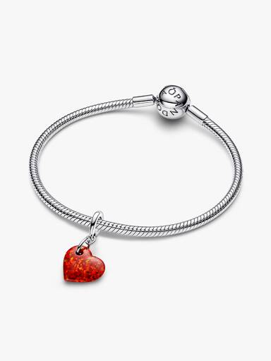 Pendente Cuore Opale Rosso