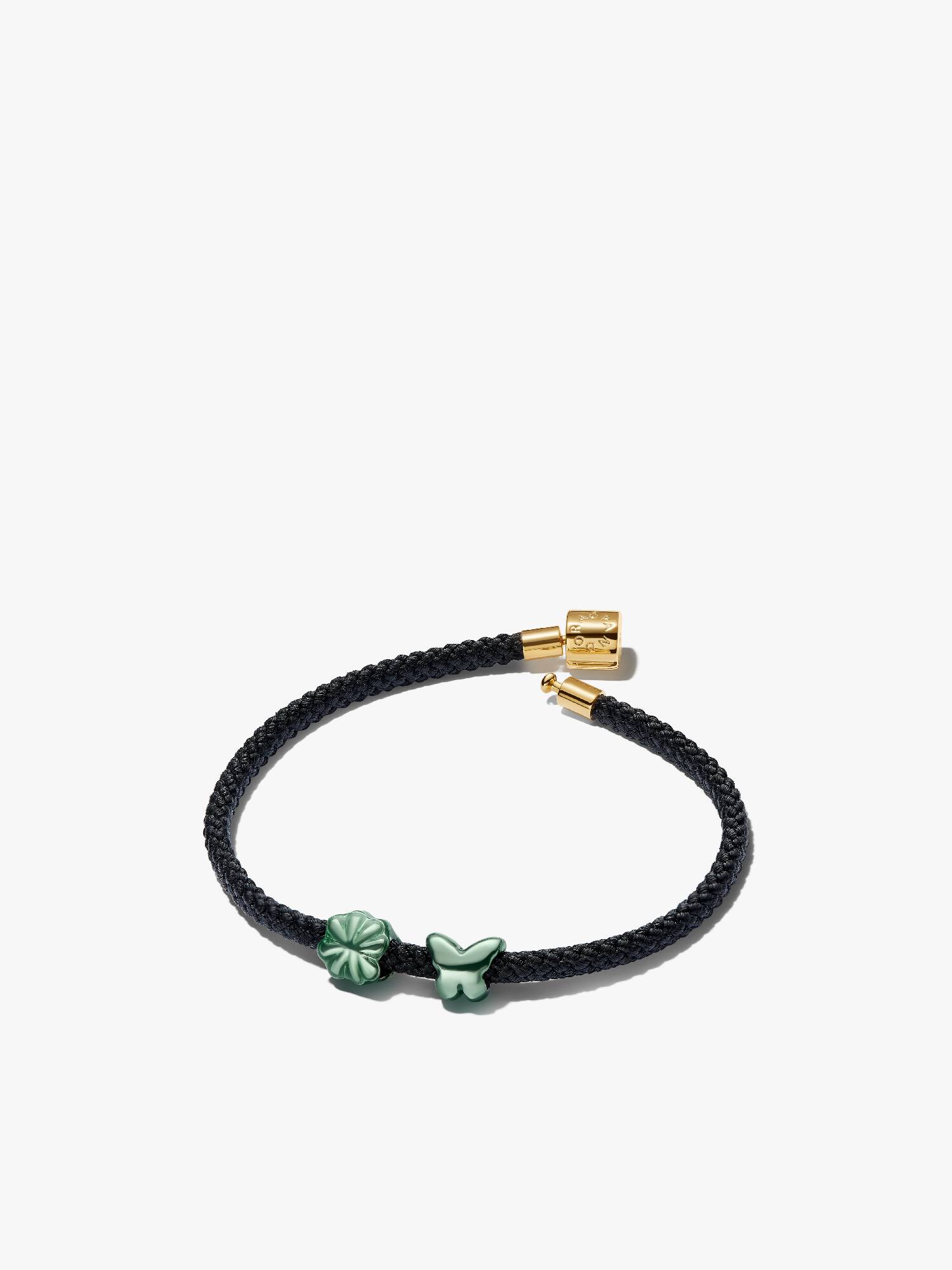 Schmetterling & Kleeblatt Mini-Charm Armband-Set