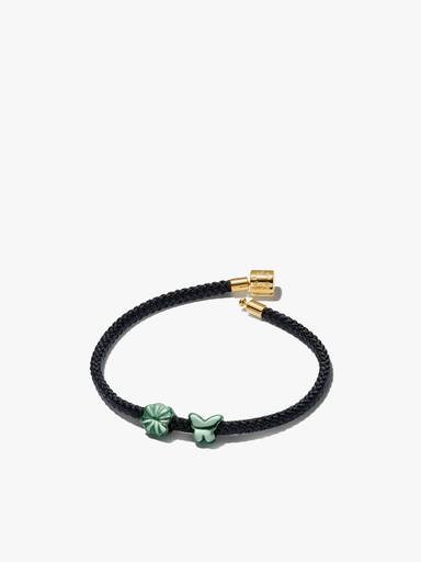 Schmetterling & Kleeblatt Mini-Charm Armband-Set