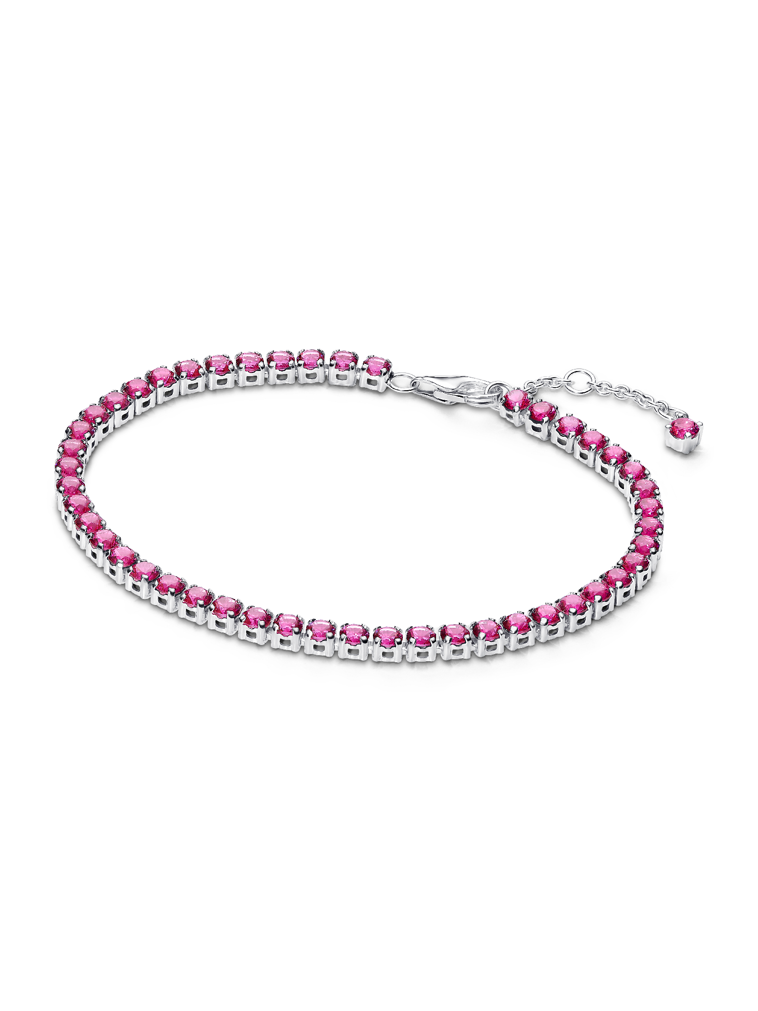 Funkelndes Rosafarbenes Tennisarmband