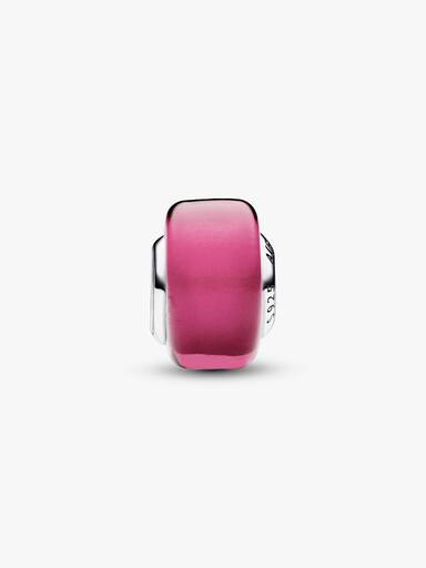 Charm mini in vetro di Murano rosa