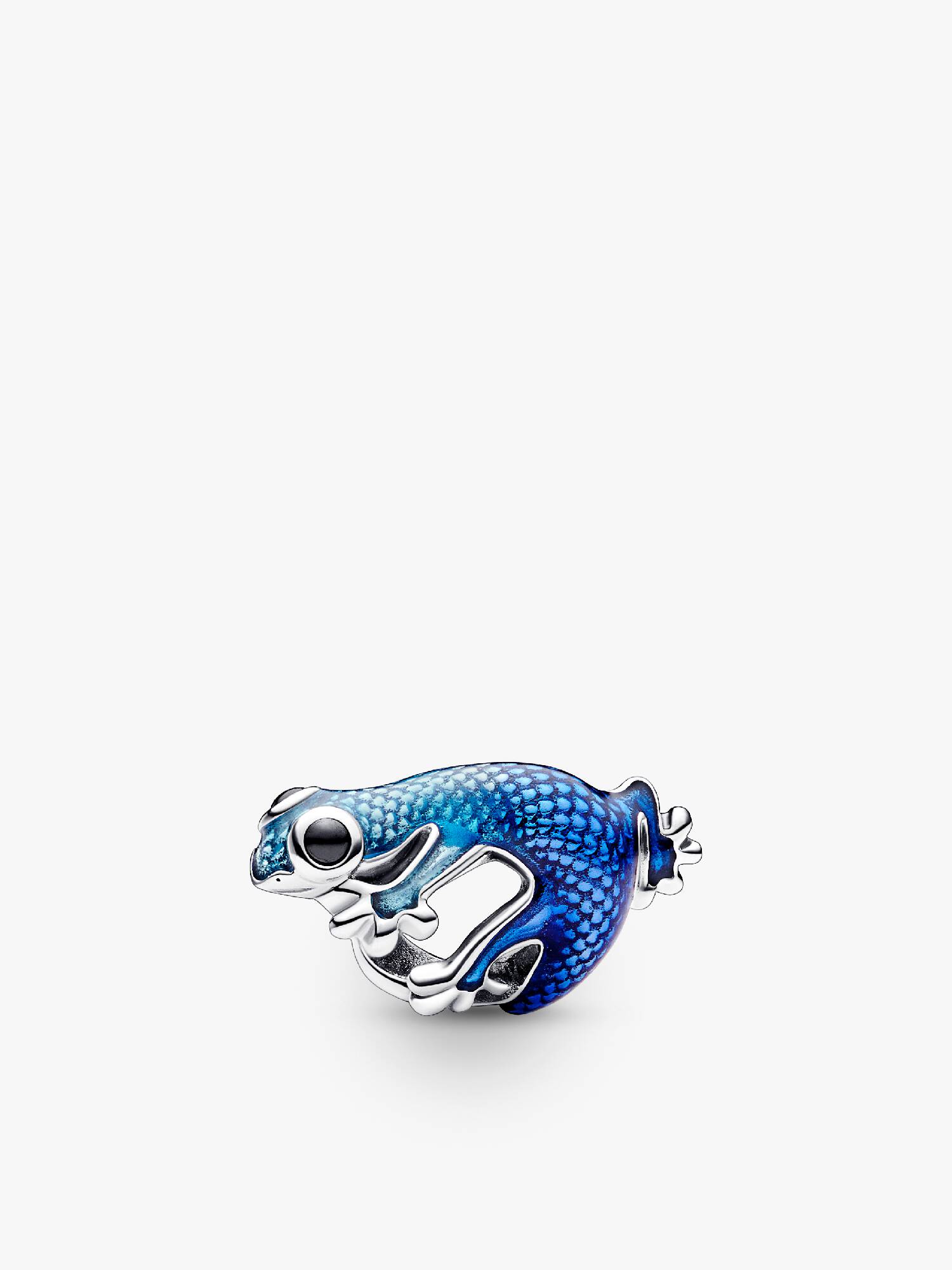Metallic-Blaues Gecko Charm