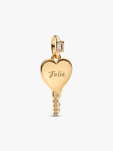 Pendentif Clé Cœur Gravable