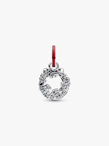 Charm Pendant Double Couronne de Noël