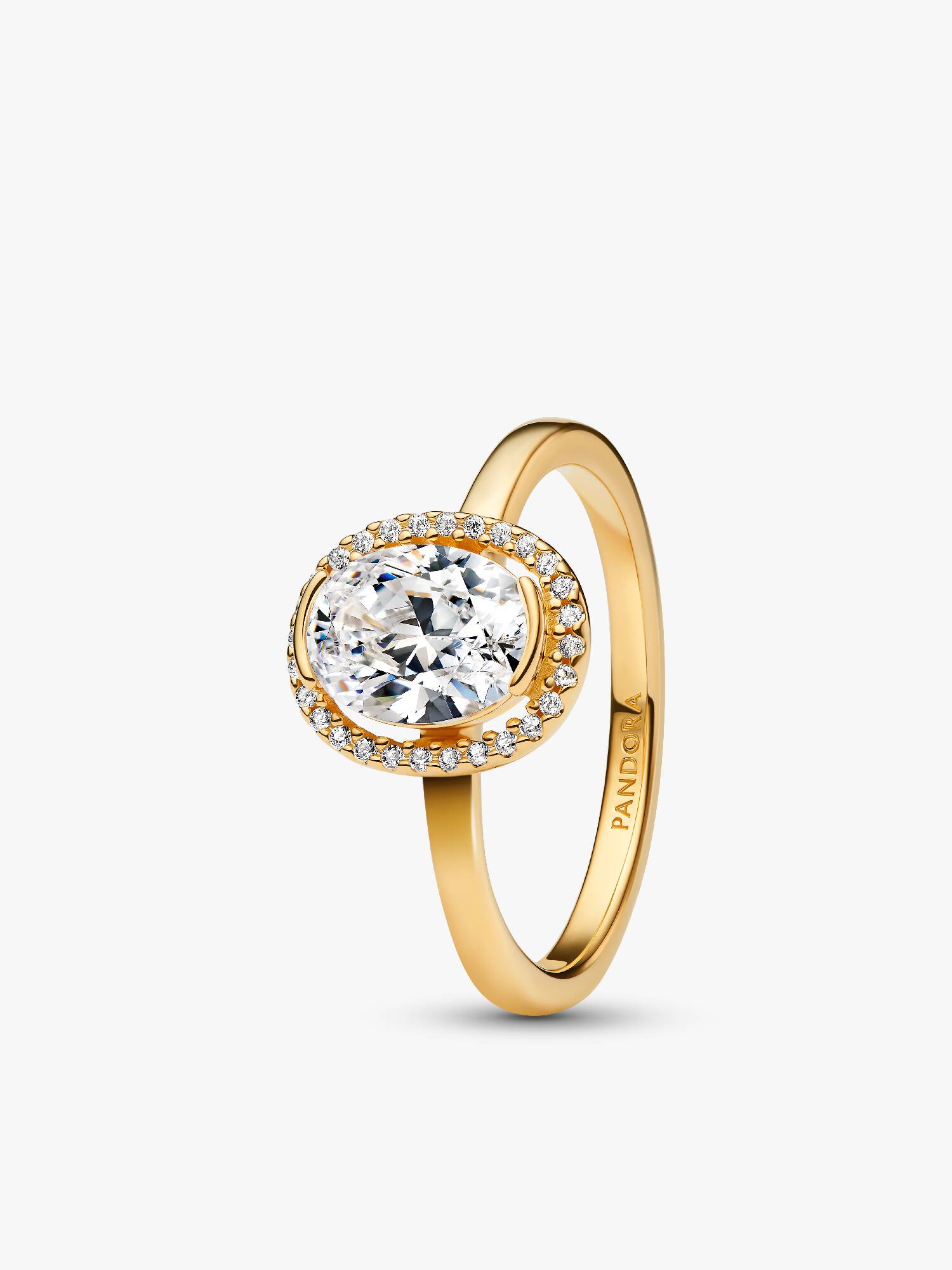 Ovaler Funkelnder Strahlenkranz Ring