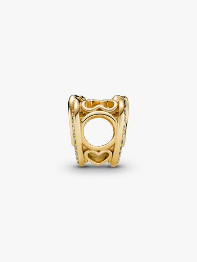 Charm Cuori intrecciati scintillante