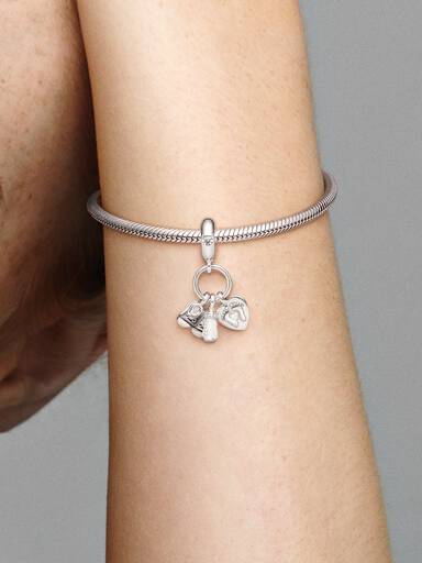 Charm Pendant Biberon & Chaussures Bébé