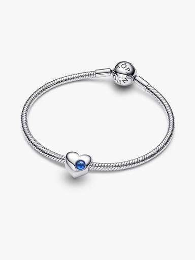 Charm Cœur Pierre Bleue Gravable