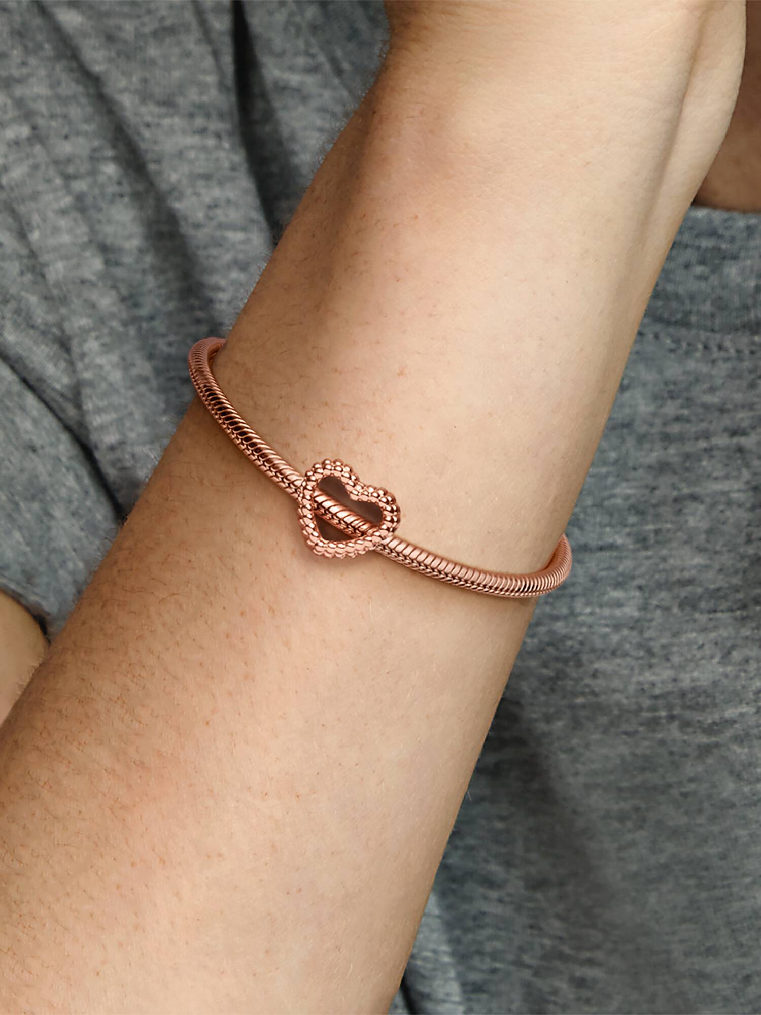 Charm Cœur Ouvert Perlé