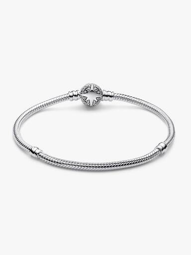 Schlangen-Gliederarmband mit Polarstern-Verschluss