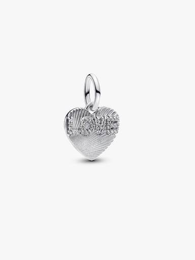 Charm pendente a cuore Love da incidere