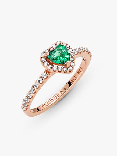 Anello con cuore in rilievo scintillante