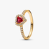 Funkelnder Herz Ring Funkelnder Herz Ring