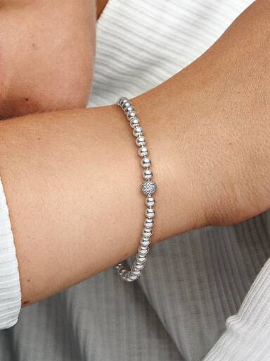 Bracciale Sfere Luminose e Pavè