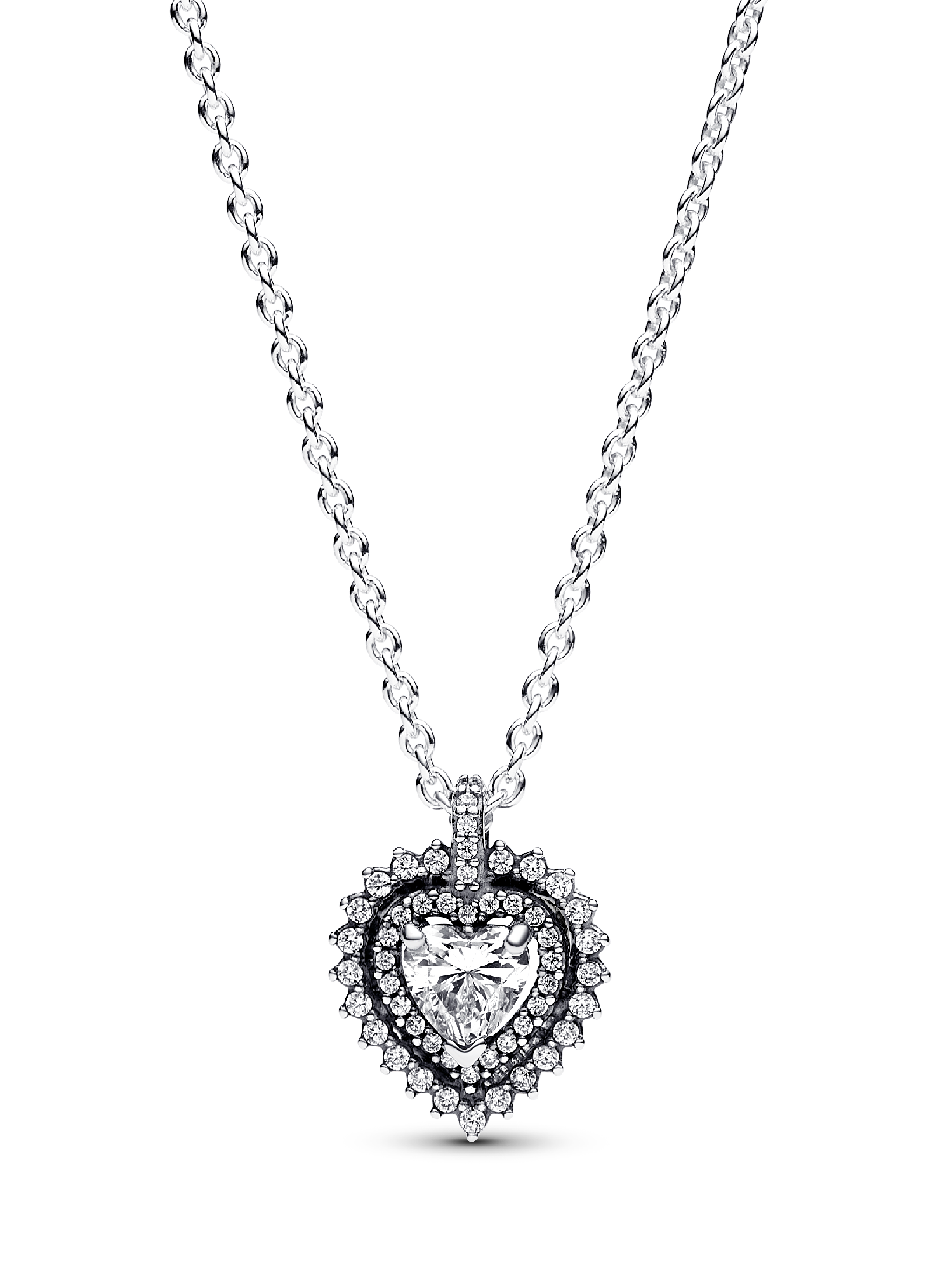 Ciondolo Tuscany Silver In Argento 925 Con Cuore In Zirconia E Catina Serpente 41 Cm - 2