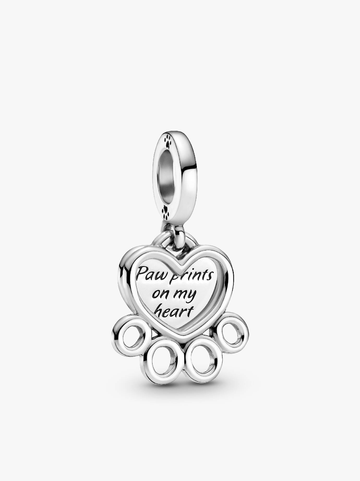 Herzen & Pfotenabdruck Charm-Anhänger