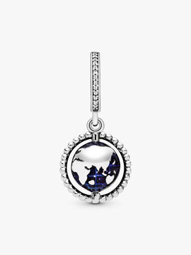 Drehender Globus Charm-Anhänger