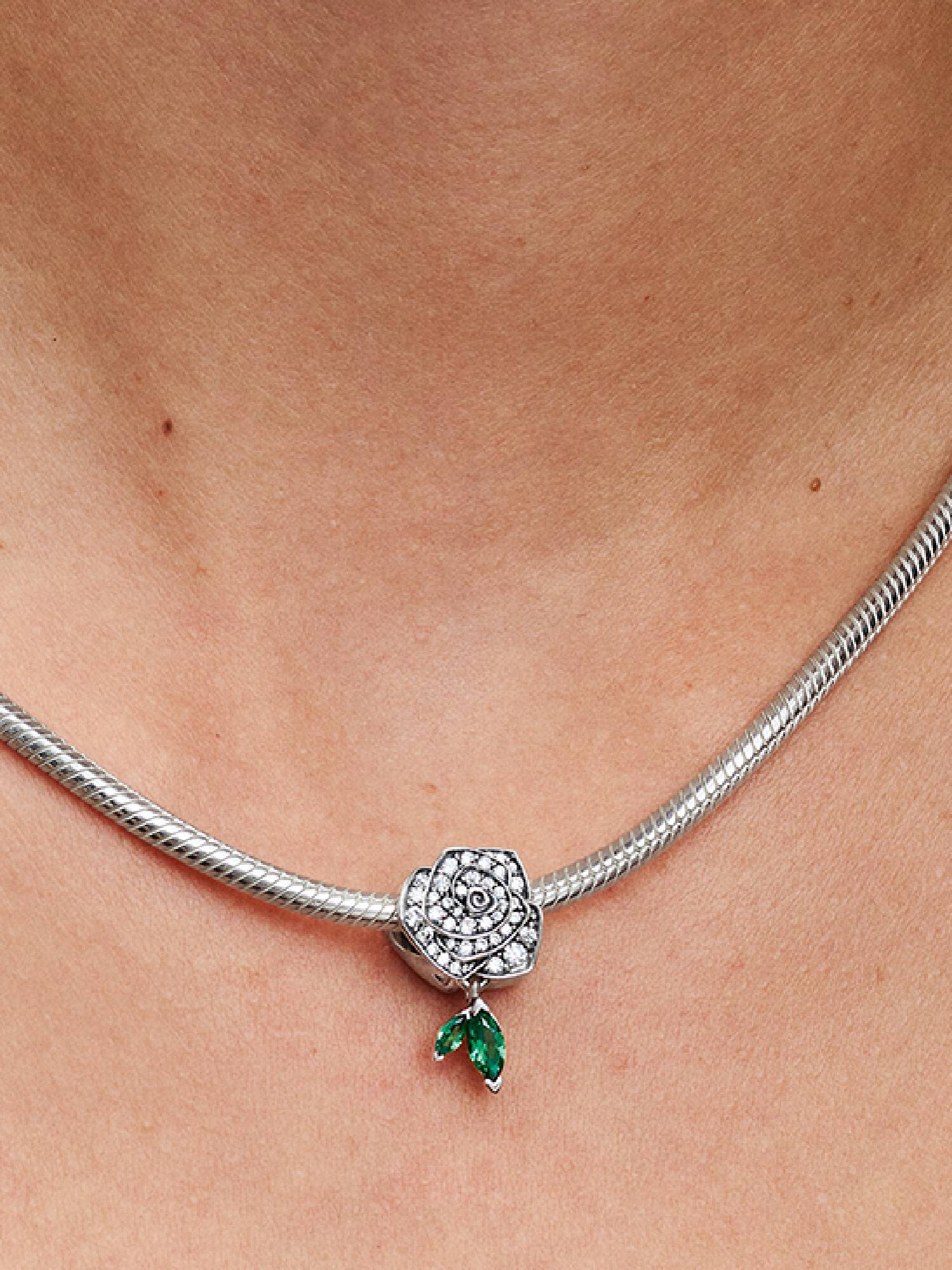 Funkelnde Blühende Rose Charm