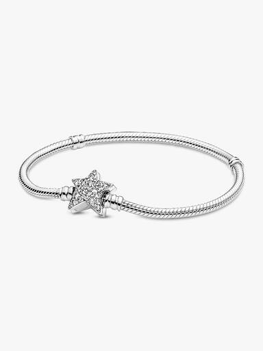 Bracelet Maille Serpent Fermoir Étoile Asymétrique