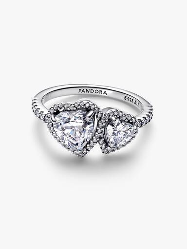 Funkelnder Strahlenkranz Herz Ring