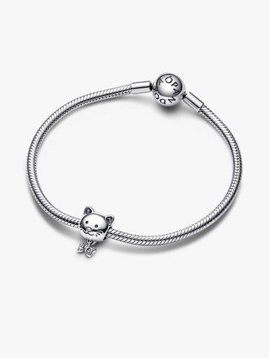 Charm Gatto e fiocco