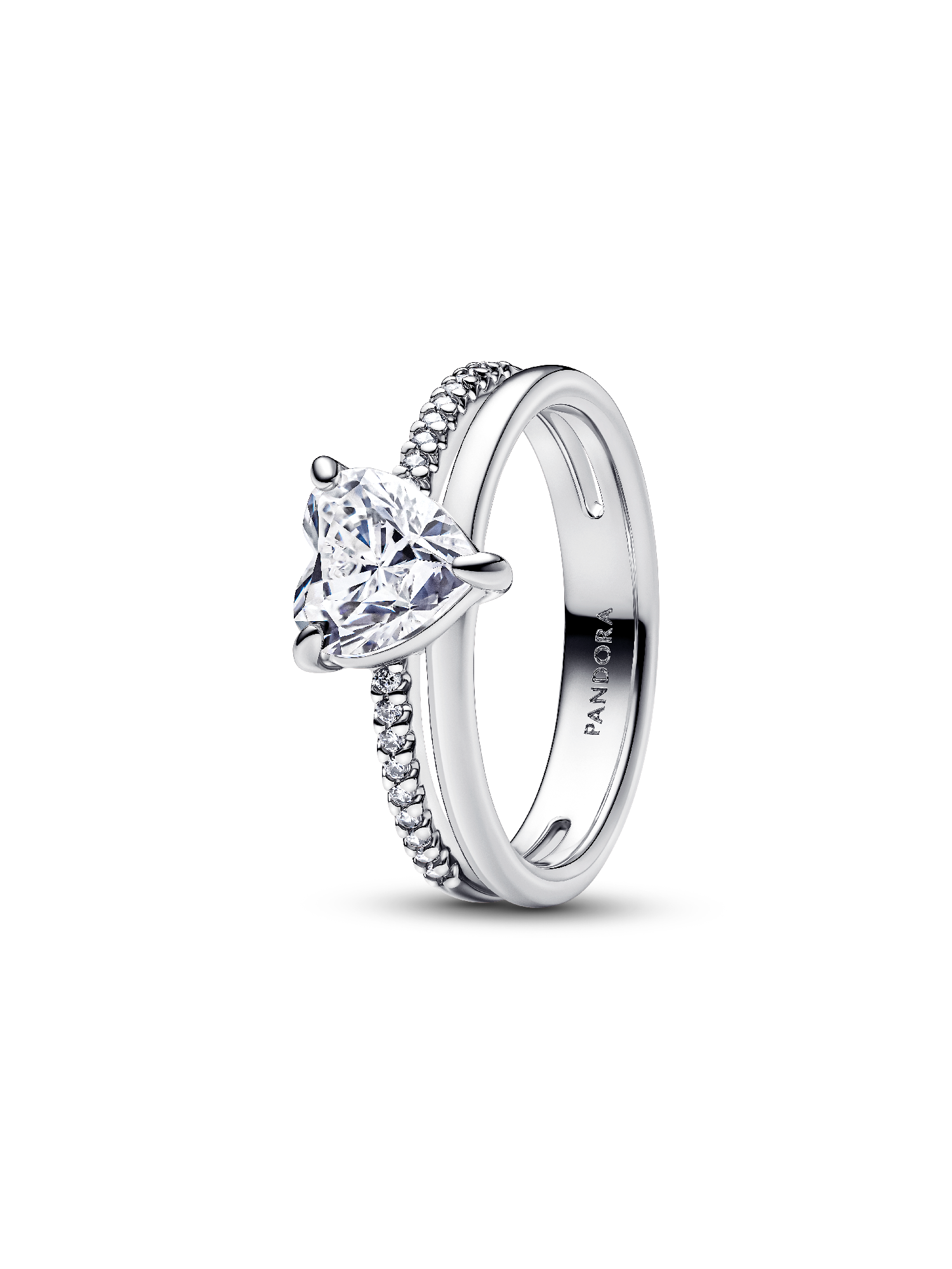 Doppelband Herz Ring